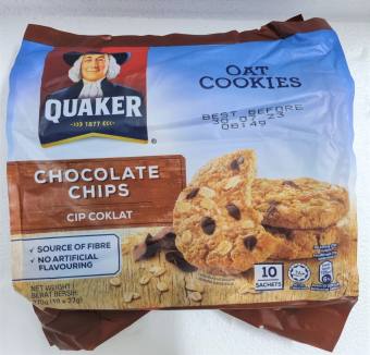 BÁNH QUY YẾN MẠCH SÔ CÔ LA [Malaysia] QUAKER Chocolate Chips Oat Cookies (halal)