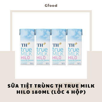 TH True Milk Sữa Tiệt Trùng HILO Lốc 4 Hộp 180ml