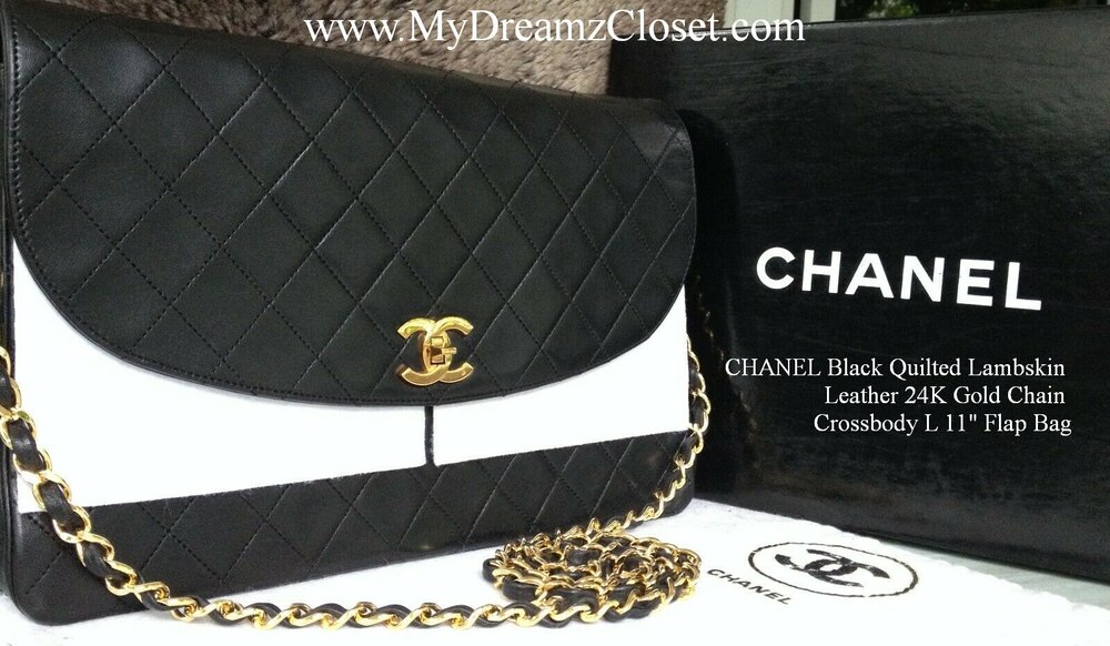 chanel black crossbody gold chain