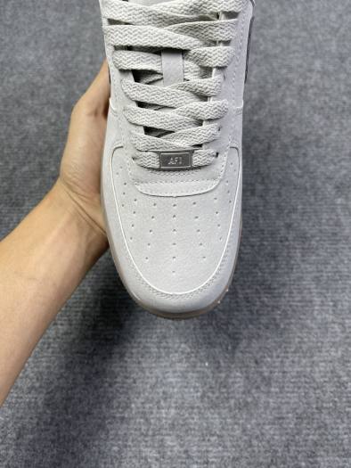Giày Nike Air Force 1 Low Da Lộn Xám nam nữ, kèm hộp giày bảo vệ, giấy gói, bill