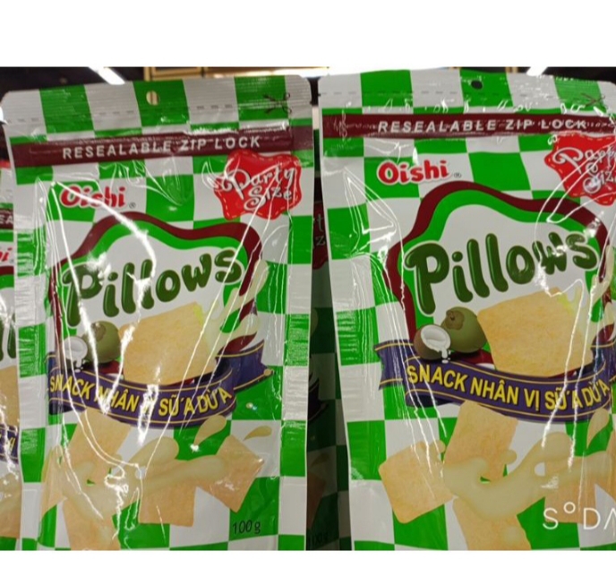 Combo 5 bịch Bánh Snack Nhân Sữa Dừa Oishi Pillows