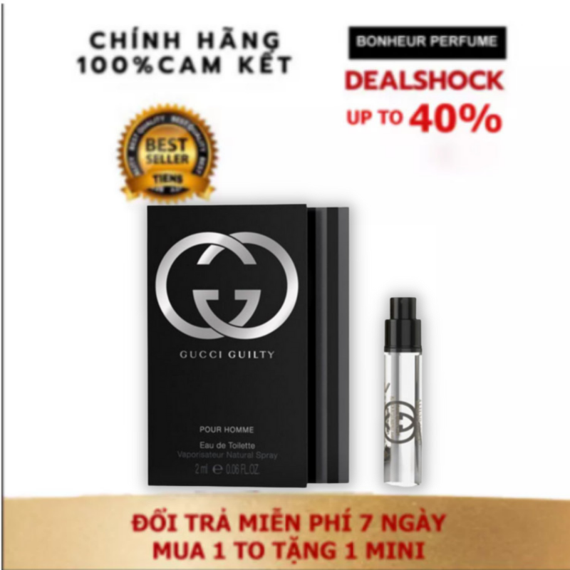 Nước hoa chiết vial gucci guilty pour homme edt 2ml