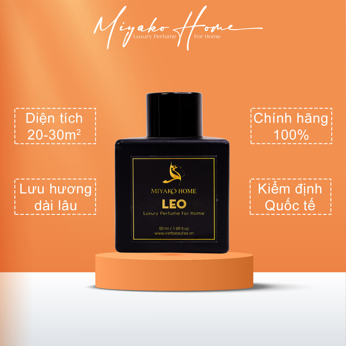Tinh dầu thơm phòng MIYAKO HOME Leo, tinh dầu khuếch tán dupe nước hoa BVLGari Splendida