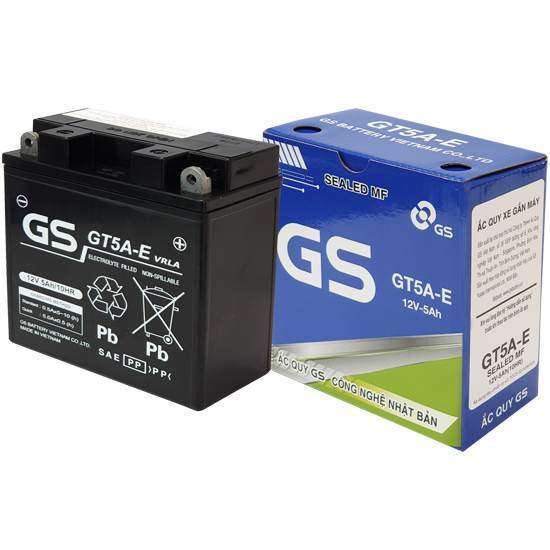 Ắc quy GS GTZ5S-E 12V-3.5AH dành cho xe Air blade, Click, Wave, Future,  Nouvo (1-5), Nozza, Acruzo, Grand, Janus