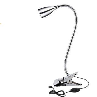 Đèn học LED, Đèn đọc sách kẹp đầu giường, Đèn rọi soi tranh Kim loại, Bóng LED COB 3W - 5V