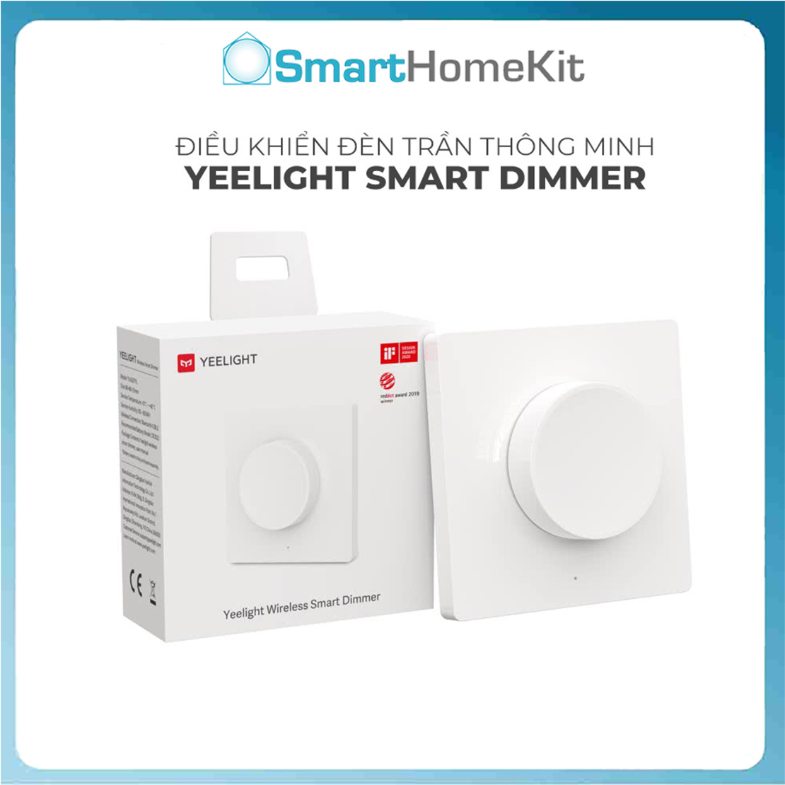 Công tắc không dây Yeelight Smart Dimmer YLKG07YL - Bluetooth, điều khiển độ sáng đèn ốp trần Yeelight