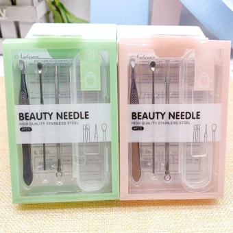 Bộ 3 Món Nhíp,Que Nặn Mụn, Lấy Ráy Tai Có Hộp