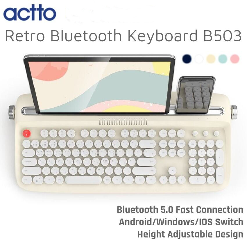Bàn phím bluetooth cổ điển actto b503 chính hãng bàn phím nhiều cặp bàn phím máy tính bảng bàn phím actto