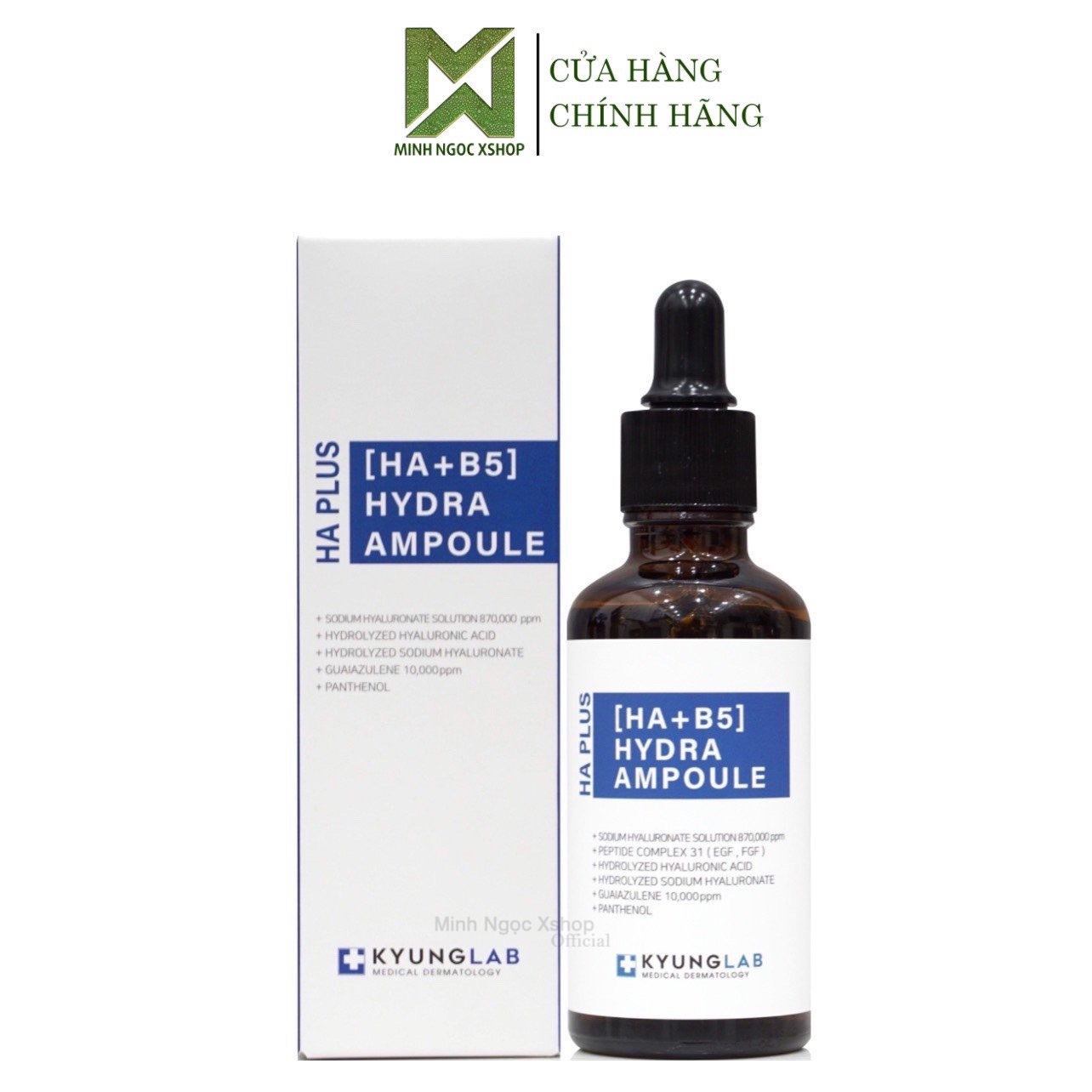 Tinh chất serum căng bóng da kyung lab ha plus hydra ampoule 50ml
