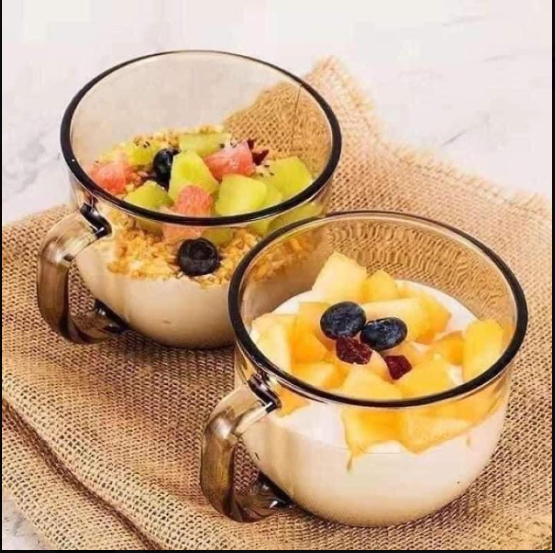 Cốc thủy tinh hổ phách 480ml, set 2 cái cốc thủy tinh chịu nhiệt cao cấp , hàng có sẵn