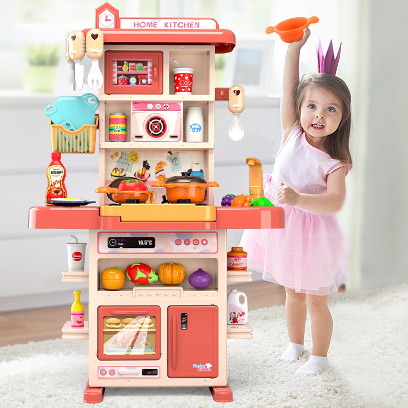 Bộ đồ chơi nhà bếp cỡ lớn cao 83cm - Đồ chơi bếp nấu ăn giáo dục trẻ em bé trai bé gái