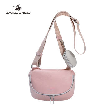 David Jones Paris women crossbody bag pu leather female handbag small lady shoulder bag