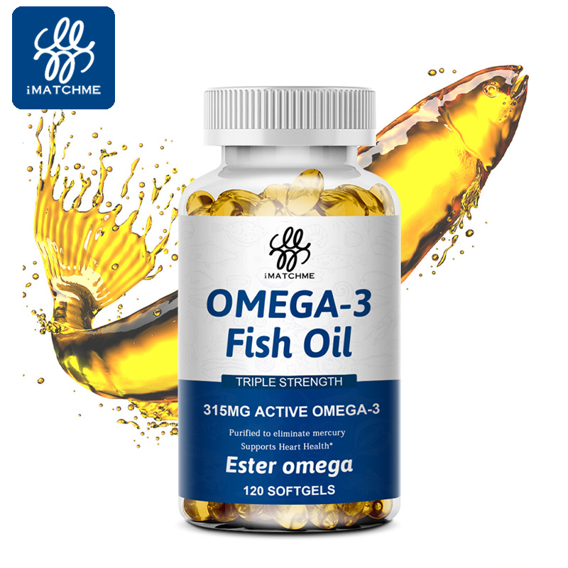 Viên nang dầu cá biển sâu iMATCHME OMEGA 3 giàu DHA & EPA cho trái tim khỏe mạnh Tăng cường trí não Cải thiện trí thông minh Cải thiện sức khỏe tim mạch