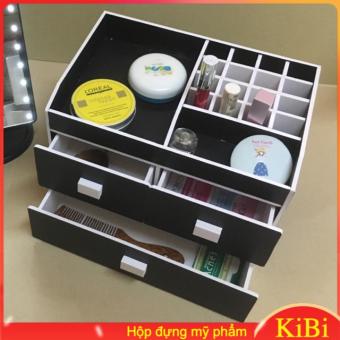 Kệ đựng mỹ phẩm 3 tầng đen
