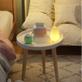 Bàn Trà Mini Phòng Khách-Bàn Trà Tròn Đơn-Bàn Cafe Chân Gỗ Nhỏ Gọn