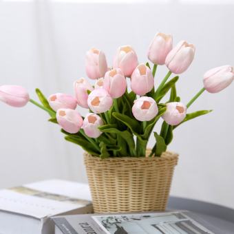 Hoa Giả ️ Hoa Tulip Giả PU Cao Cấp
