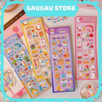 Sticker Trang Trí Hình Gấu Thỏ Dễ Thương Siêu Lạ