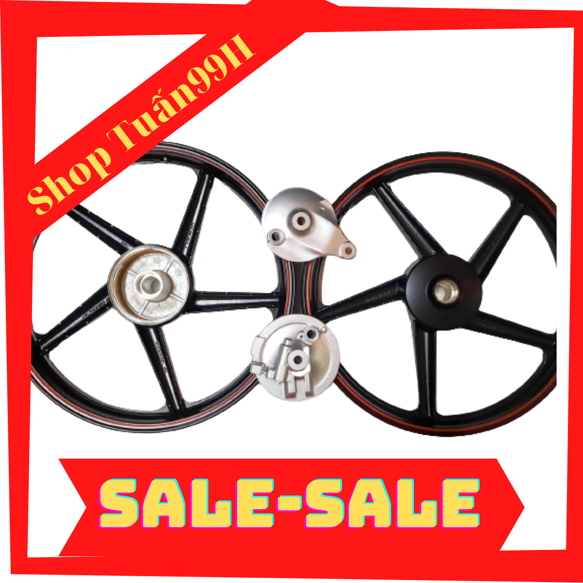 Mâm 5 cây chỉ đỏ dành cho xe Dream, Wave nhỏ thắng đùm