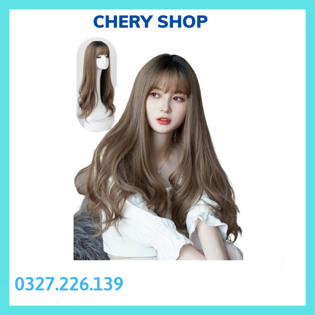 Tóc giả nữ đẹp , nguyên đầu xoăn đuôi dài tự nhiên siêu hot mã 8136
