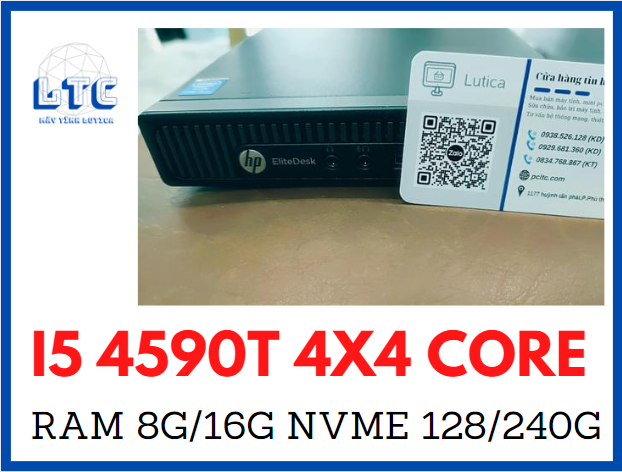 Máy tính mini hp 400 g1/hp 800 g1/máy tính mini pc nhỏ gọn/i5 4590t 4x4 core/ram 8g/ssd nvme 120g/tv box 4k/máy tính học online/máy tiny nhỏ gọn/máy pos bán hàng