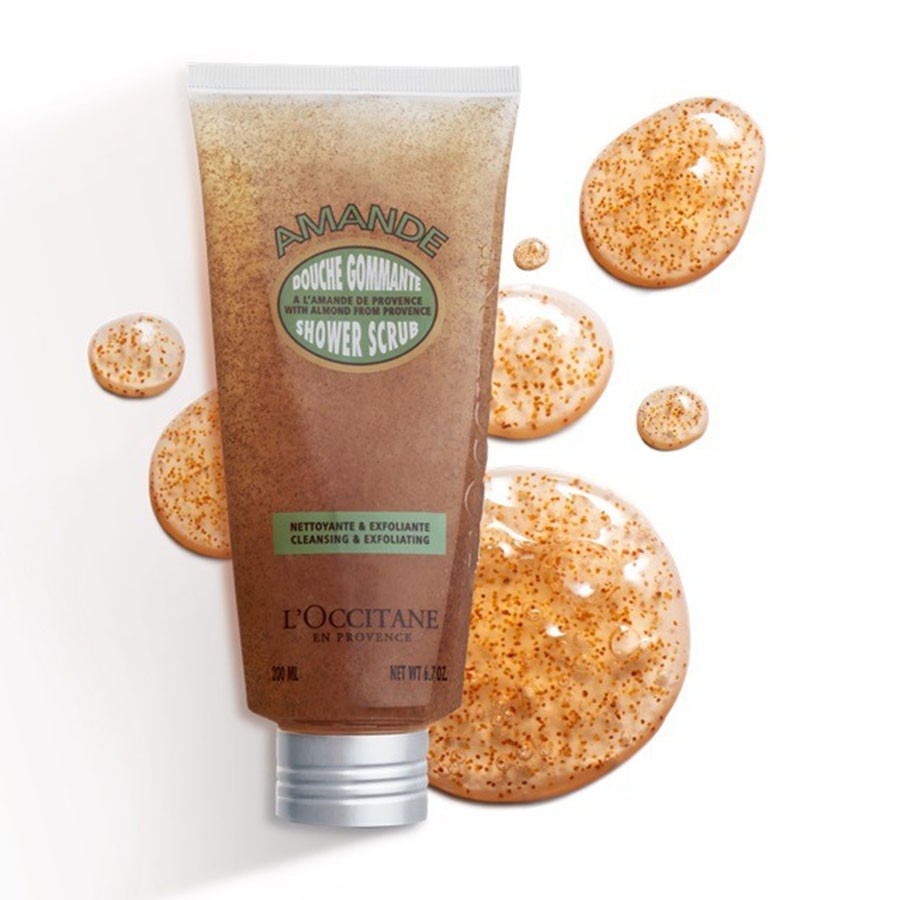 Loccitane gel tắm tẩy da chết hạnh nhân l'occitane almond 200ml