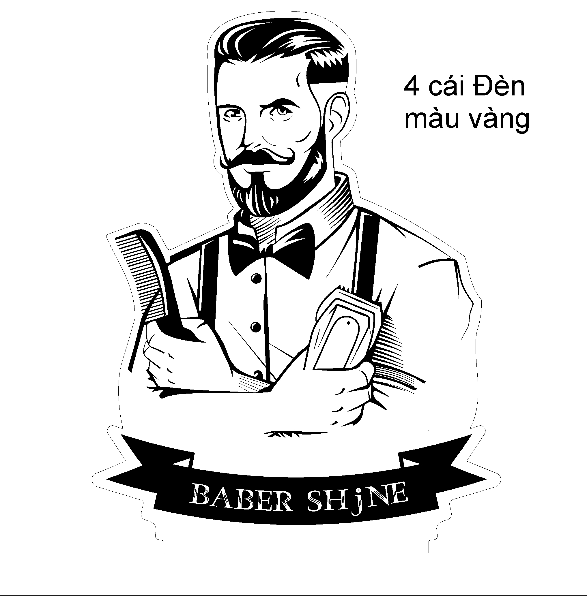 Đèn trang trí tiệm tóc hình thợ cắt tóc đèn trang trí trang trí salon tóc đèn ngủ 3d. Cam kết giá tốt.