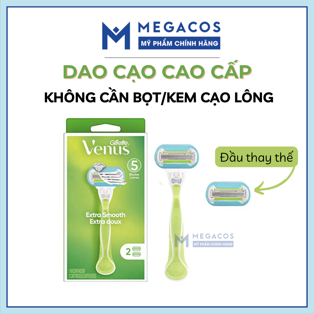 Dao cạo + đầu dao thay thế Gillette Venus Razor loại 5 LƯỠI cao cấp