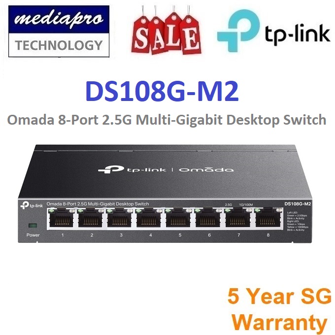TP-LINK DS105X Omada 5-port 10Gbps Desktop Switch ( Mulit-Gigi 10G