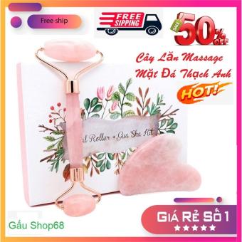 BỘ CÂY LĂN MẶT - NÂNG CƠ BẰNG ĐÁ THẠCH ANH SIÊU SANG-CÂY LĂN MASSAGE MẶT GIÚP THON GỌN NÂNG CƠ TRẺ HÓA LÀN DA