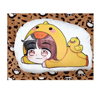 Gối ôm Gối ngủ chibi Mister Vịt hero team (Tặng 1 huy hiệu hero team)