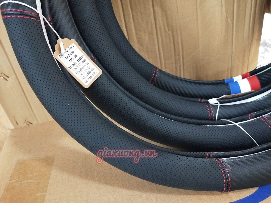 Bọc Vô Lăng Ô tô, Da cacbon, Vô Lăng Da Thật 100% kèm cacbon, Hàng A+ cung cấp sỉ cho gara ô tô, giaxuong