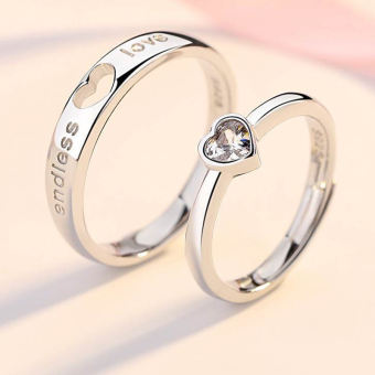 nhẫn Cặp Đôi Đồng Tâm Thắt Nút Mãi Mãi, Nhẫn Hở Lỗ Hình Trái Tim Tình Yêu Cho Nam Và Nữ