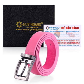 HK5129 - Thắt lưng nữ  da bò 2,5P màu hồng