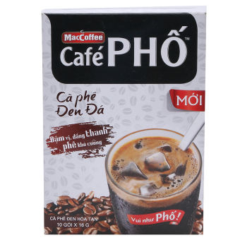 CÀ PHÊ/ CAFE PHỐ ĐEN ĐÁ MACCOFFEE 160G (10 GÓI)