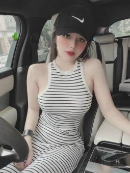 Đầm nữ form dài phối cổ 3 lổ, đầm nữ from Maxi sọc ngang (Freesize - Hàng bao đẹp)