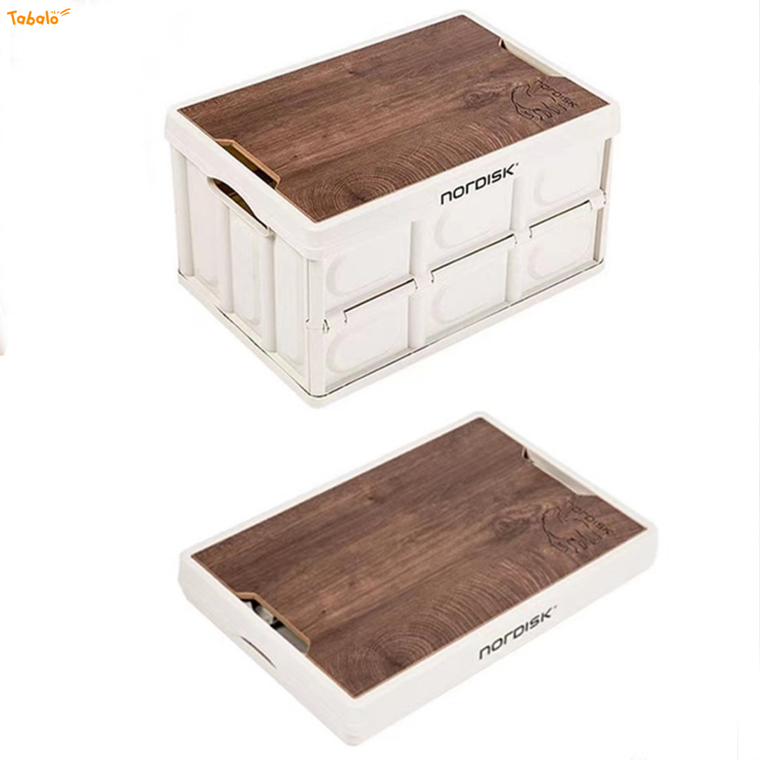 Thùng gấp gọn dã ngoại đa năng nordisk mặt nắp thùng gỗ