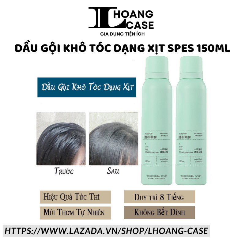 Dầu Gội Khô Tóc Dạng Xịt Spes 150ml làm sạch tóc không bết dính hàng nội địa Trung chuẩn xịn