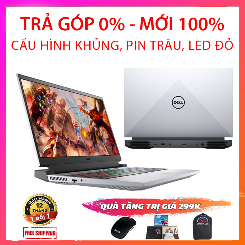 Dell gaming g15 5515, ryzen 7-5800h, ram 8g, ssd 512g, rtx 3050 ti, màn 15.6 fullhd 120hz