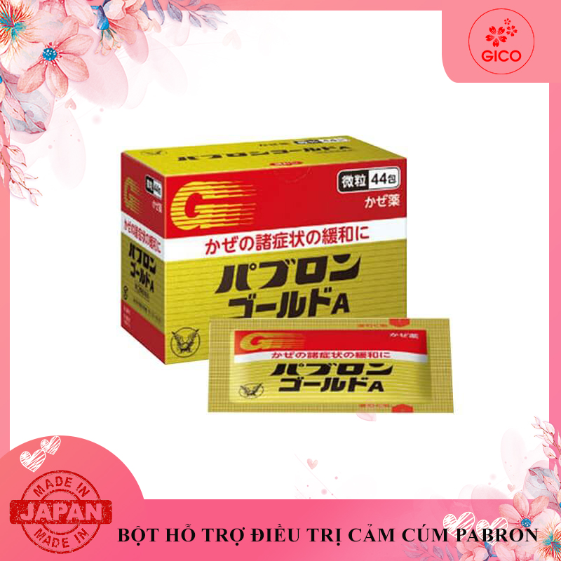 Bột hỗ trợ cảm cúm Pabron 44 gói Nhật Bản giảm tình trạng ho khan, sốt, đau đầu