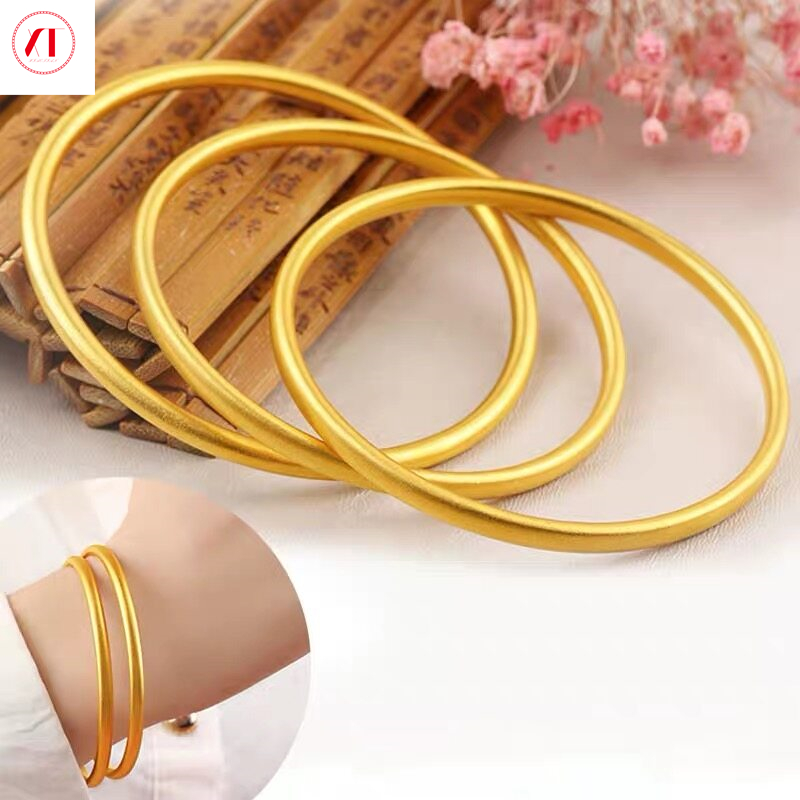 Xt trang sức vòng tay di sản phương pháp cổ xưa mờ 24k 4mm mạ vàng