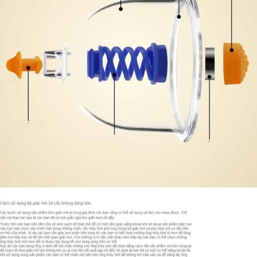 Bộ Dụng Cụ Giác Hơi công nghệ Hàn Quốc, Giải Độc Cơ Thể Từ Bên Trong, Lưu Thông Máu Dễ dàng, Bộ Giác Hơi Không Dùng Lửa(24 phụ kiện), An Toàn - Tiện Dụng, Bảo Hành Uy Tín Bởi KINH BẮC