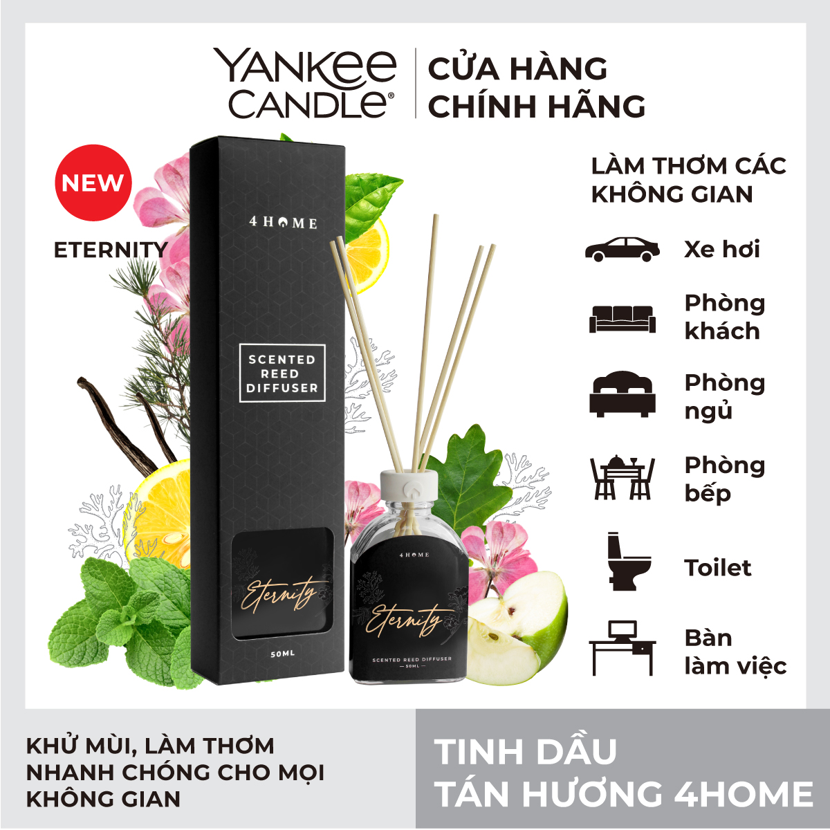 Tinh dầu tán hương 4Home từ Yankee Candle - Eternity