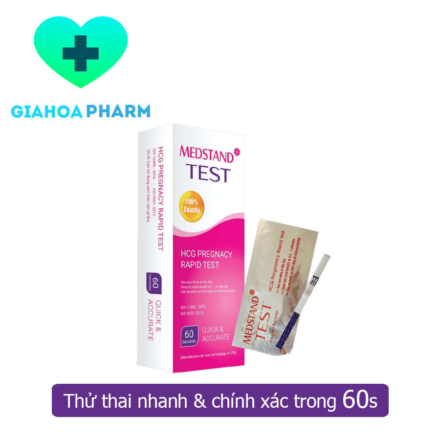Que thử thai Medstand Test - HCG Pregnacy rapid test