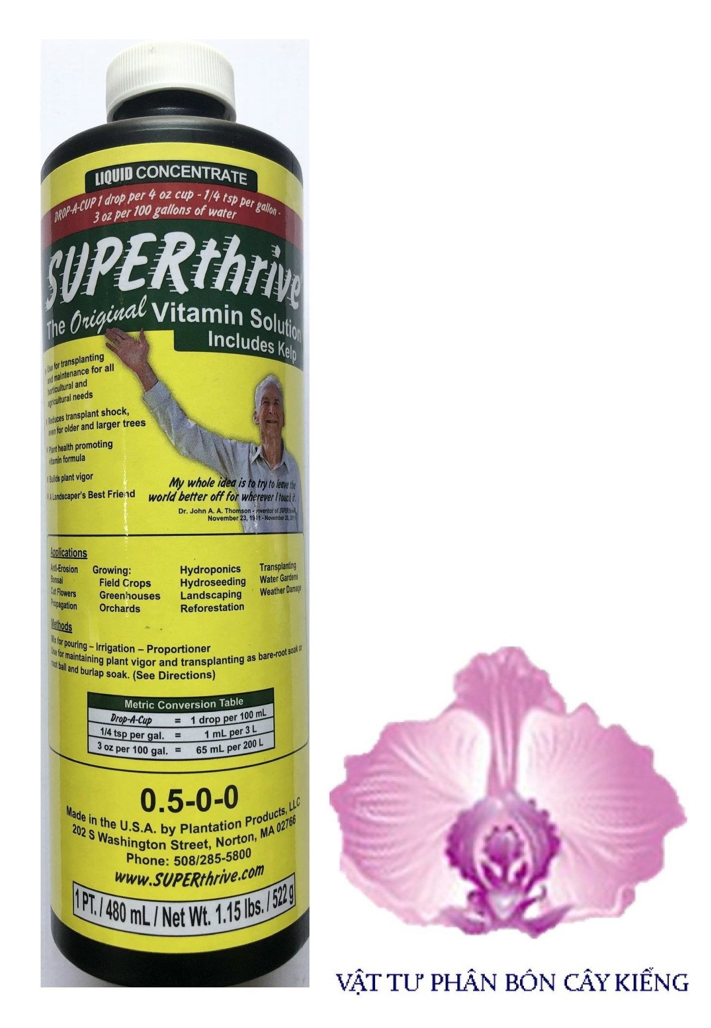 Phân bón bổ sung hoocmon, kích rễ, chồi super thrive - #555a# 480ml