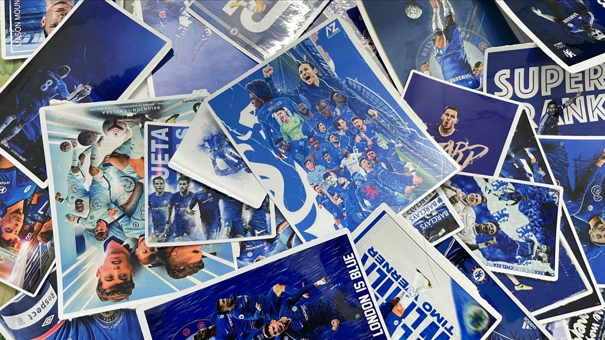 Set 40 hình dán sticker trang trí clb chelsea
