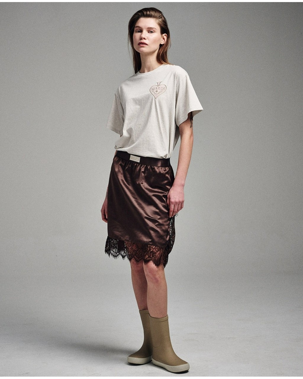 MARDI MERCREDI SATIN SPADE T SHIRT