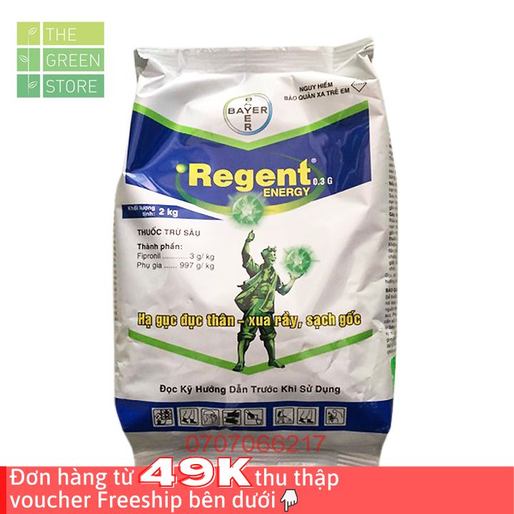 [NSX 9/11/2019 HSD: 2 năm] Regent 0.3G (2kg) phòng trừ sâu đục thân rầy rệp cho hoa lan hoa hồng mai vàng cây cảnh rau màu cây ăn trái