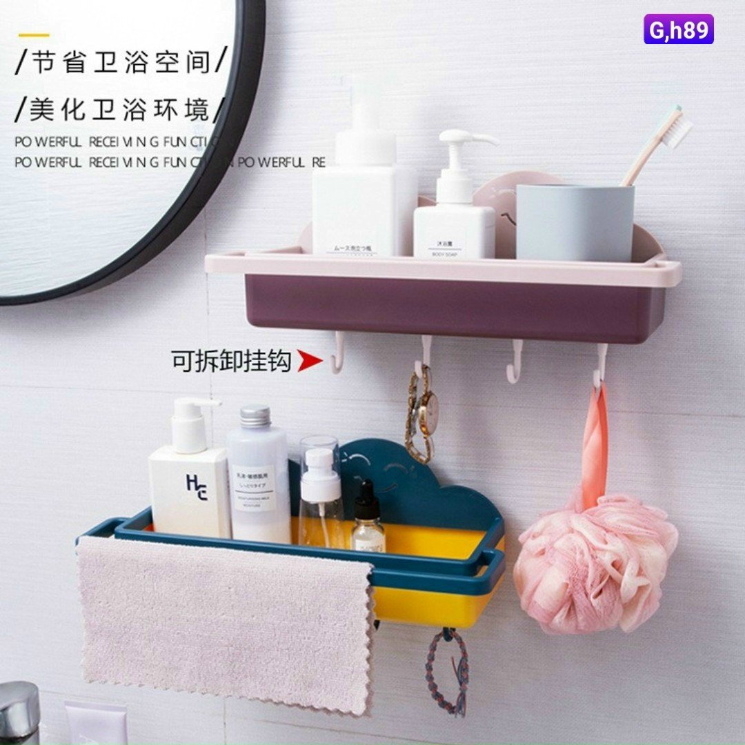 Kệ dán tường nhà tắm hình đám mây mẫu mới - kệ đa năng nhà tắm đám mây