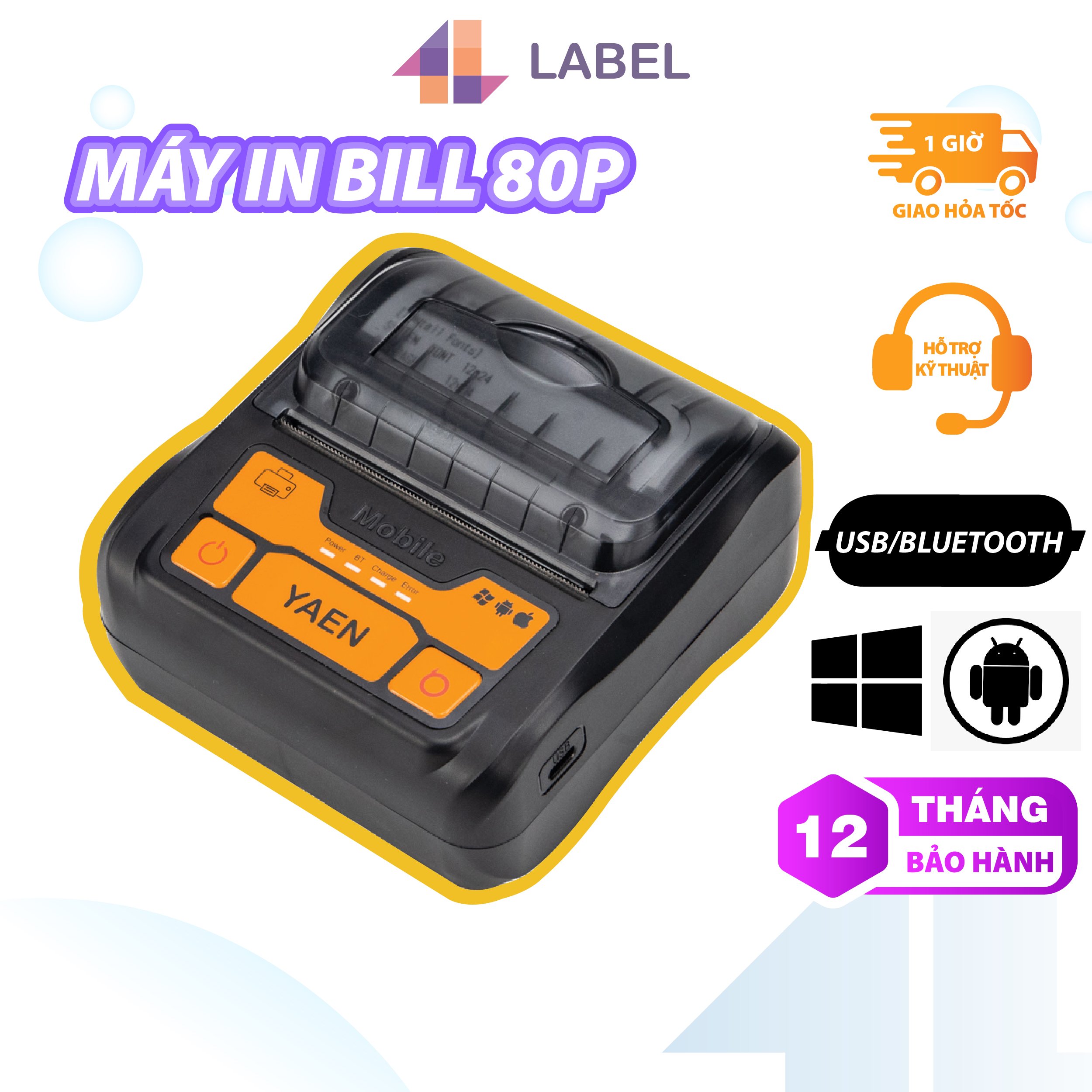 Máy in bill Bluetooth nhiệt 4B80P không dây Hóa đơn Phiếu tính tiền Ảnh chụp màn hình _ mayinnhiet4b