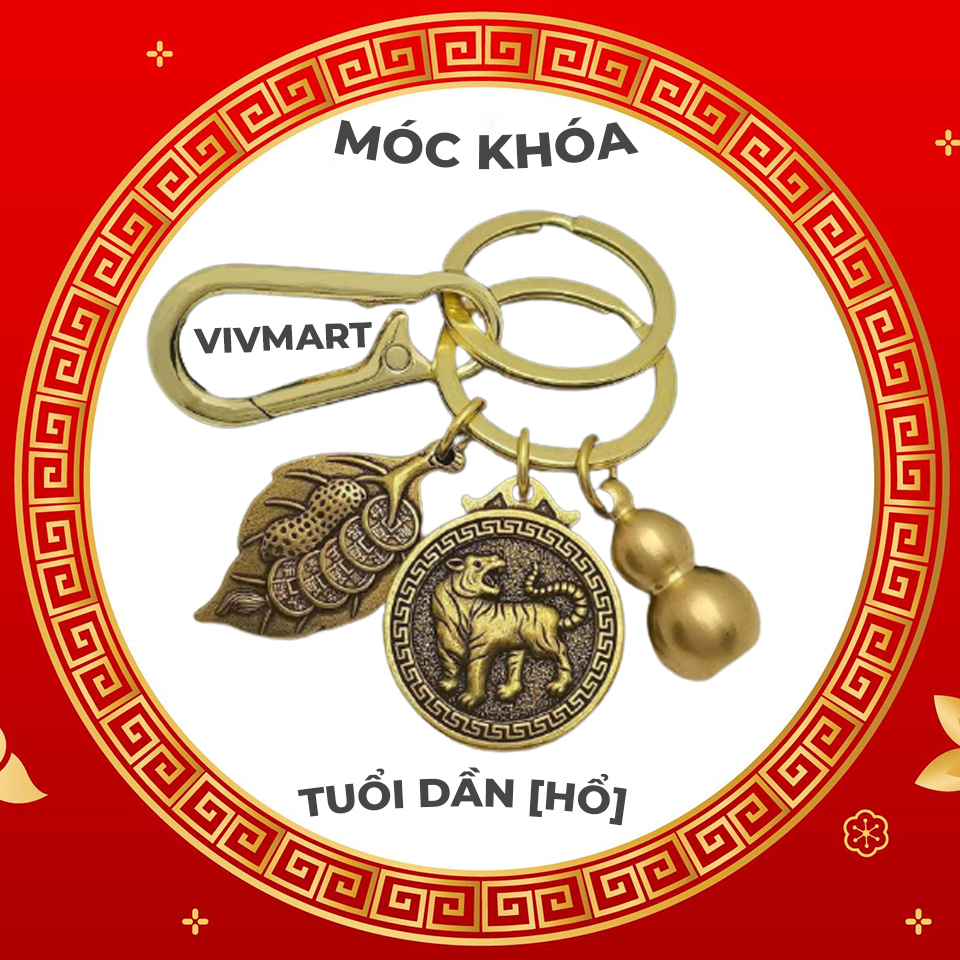 Móc chìa khóa tuổi dần phong thủy theo bản mệnh 12 con giáp